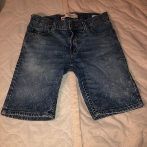 Light Blue Jean Levi 511 Slim Shorts